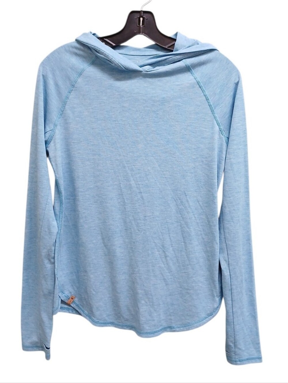 tentree Light Blue Athletic Long Sleeve Hooded Tee Size Small